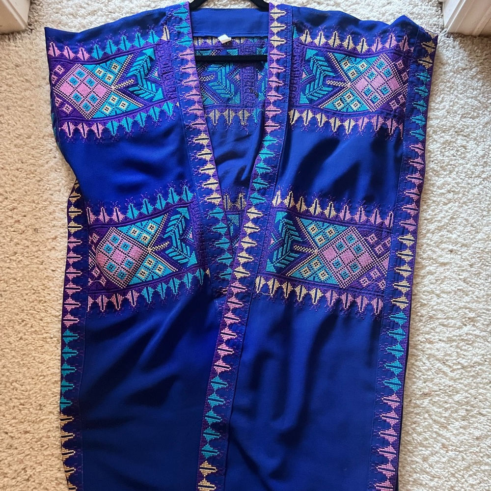 Royal blue Middle eastern (Embroidered) bisht